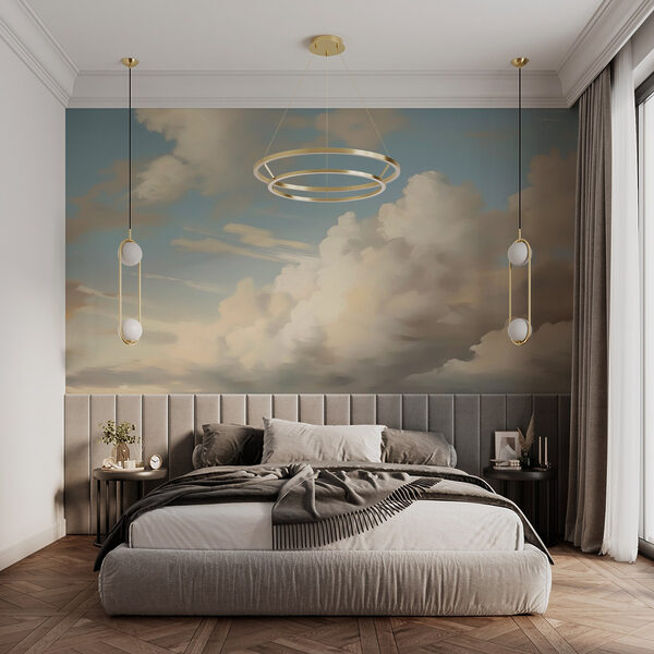 Papel de parede Papel de parede Céu azul com nuvens (REF: w03567)