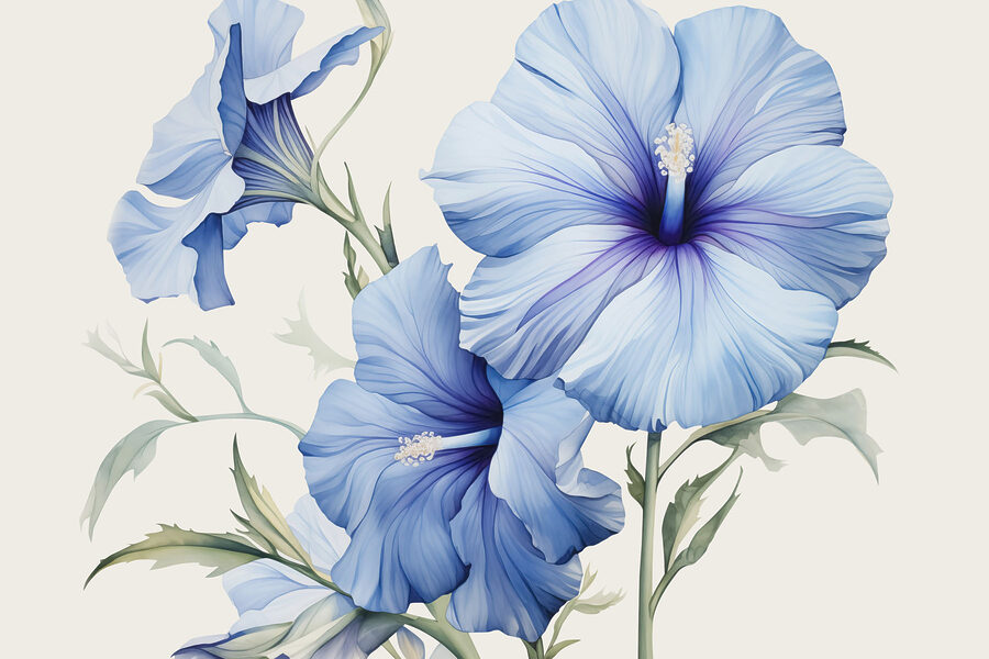 Lindas flores azuis em flor. Lindas flores azuis em flor.