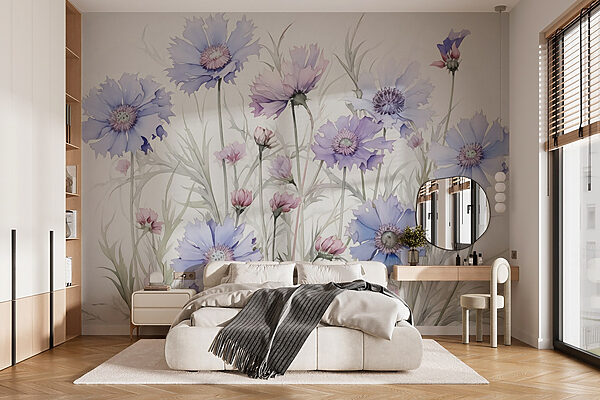 Pintura de flores sobre um fundo branco Pintura de flores sobre um fundo branco