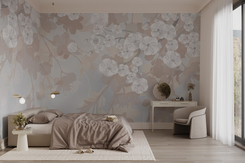 White flowers on a branch