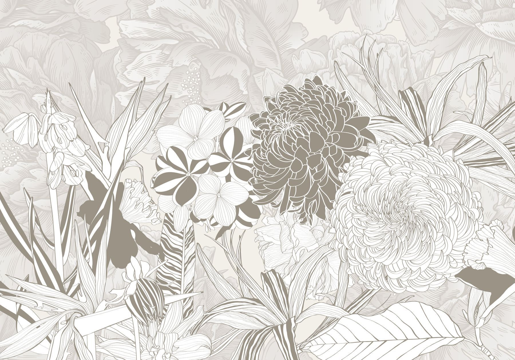 Floral patterns in delicate tones Floral patterns in delicate tones