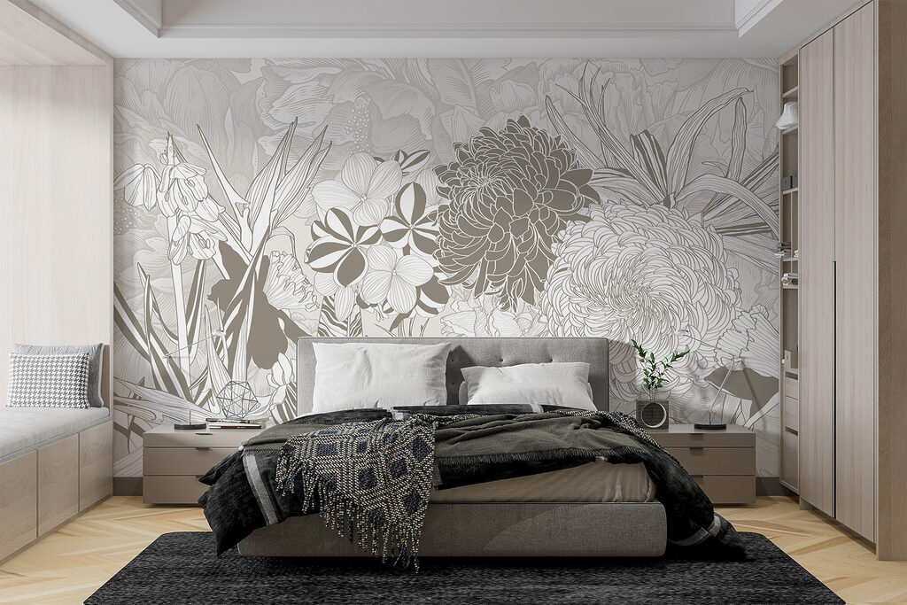 Floral patterns in delicate tones Floral patterns in delicate tones