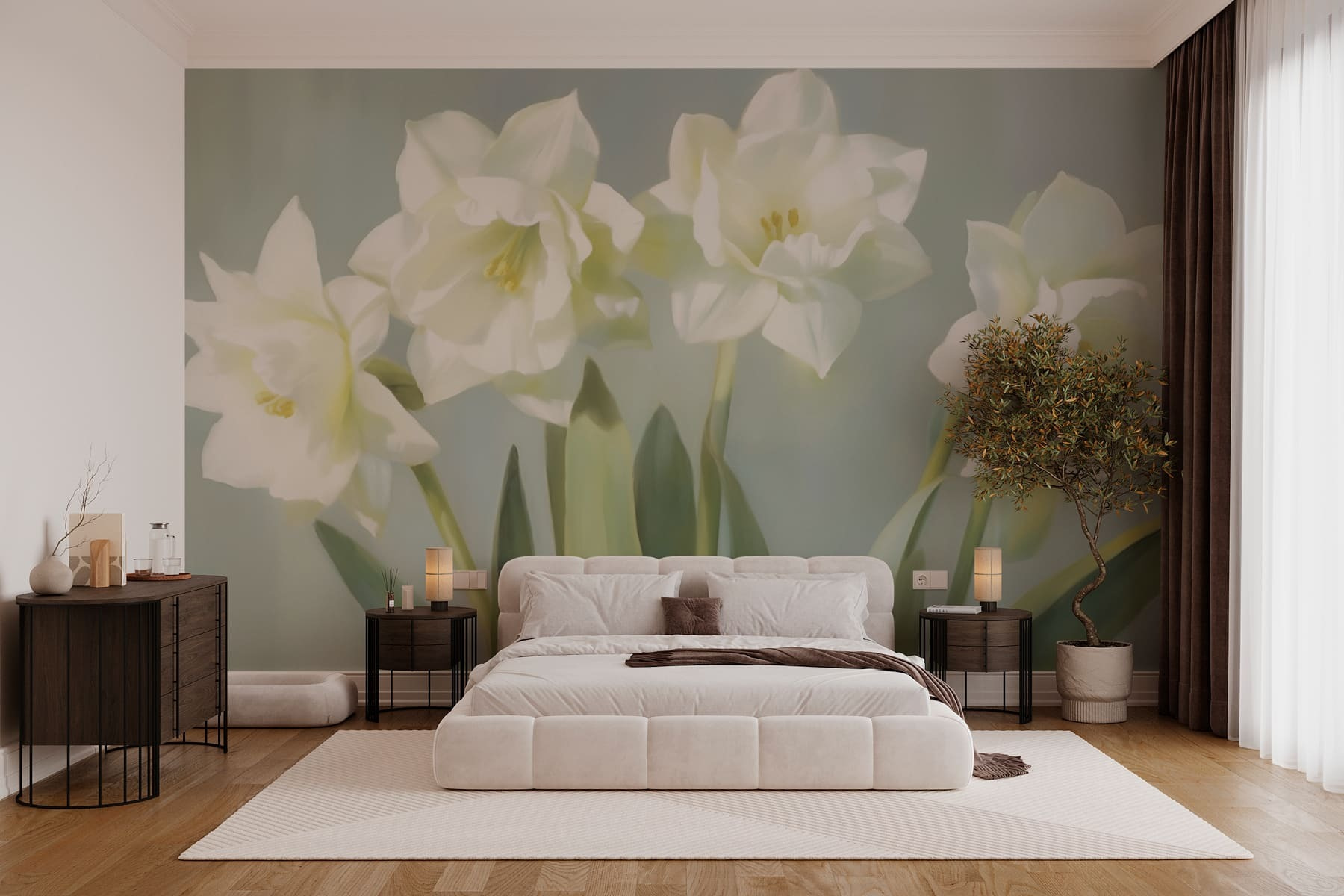 Group of white flowers Group of white flowers