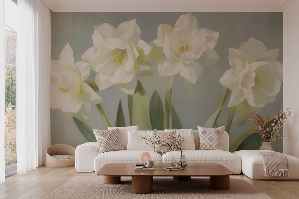 Group of white flowers Group of white flowers