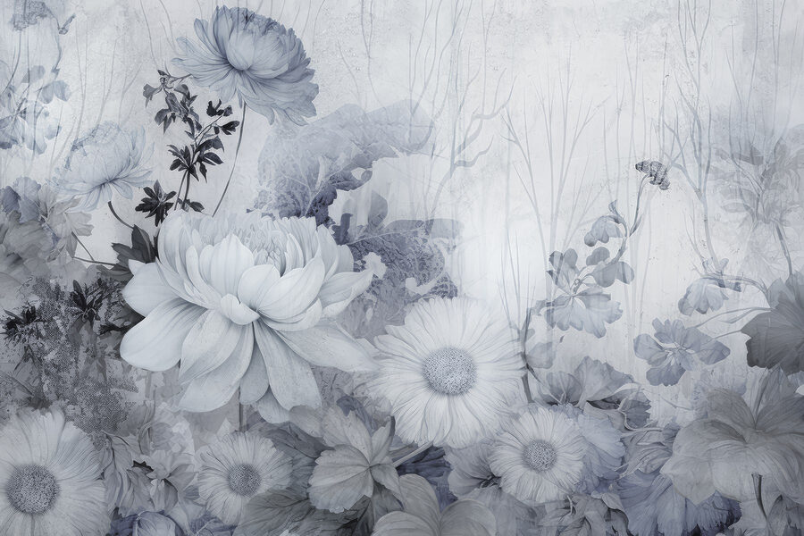 Flores delicadas em tons suaves