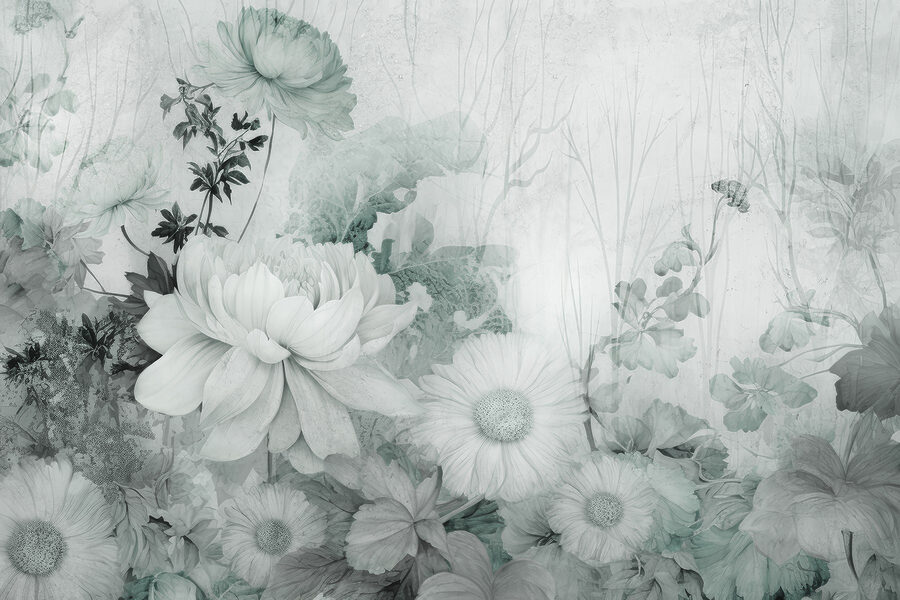Flores delicadas em tons suaves