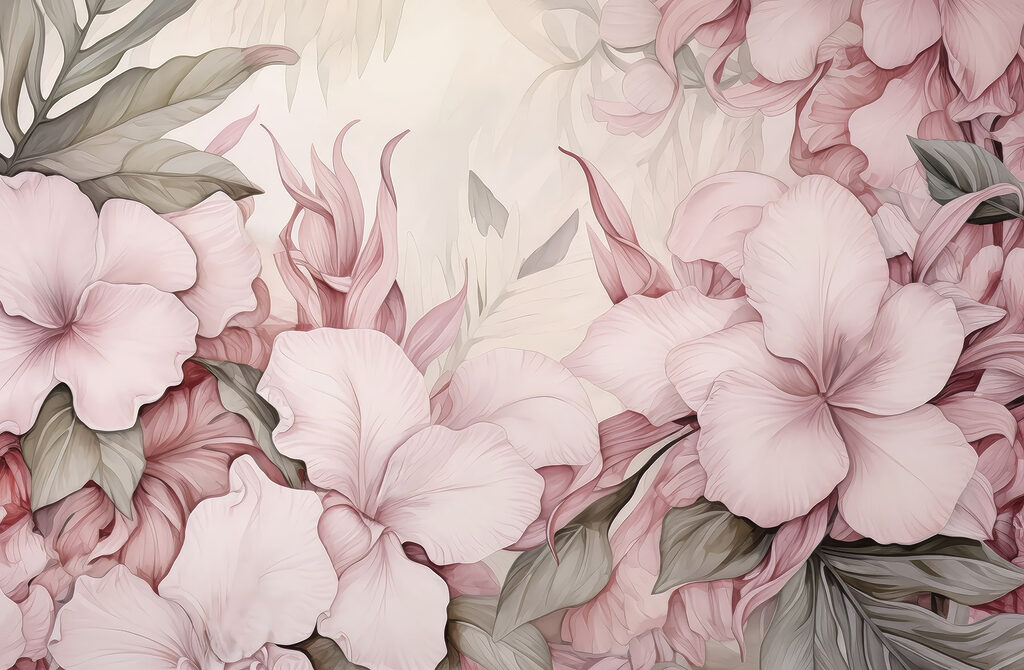 Flores delicadas em tons pastel suaves Flores delicadas em tons pastel suaves