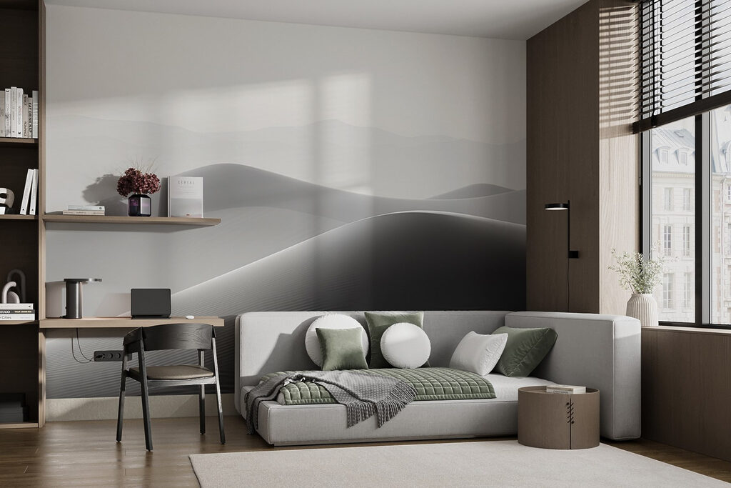 Sand dunes in the desert