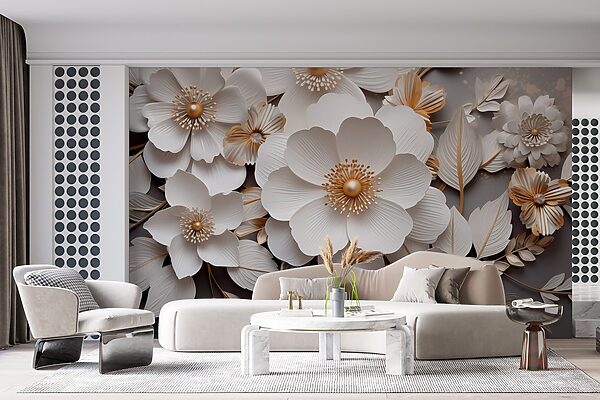 Flores de papel elegantes em tons suaves Flores de papel elegantes em tons suaves