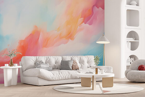 Pintura colorida de nuvens Pintura colorida de nuvens