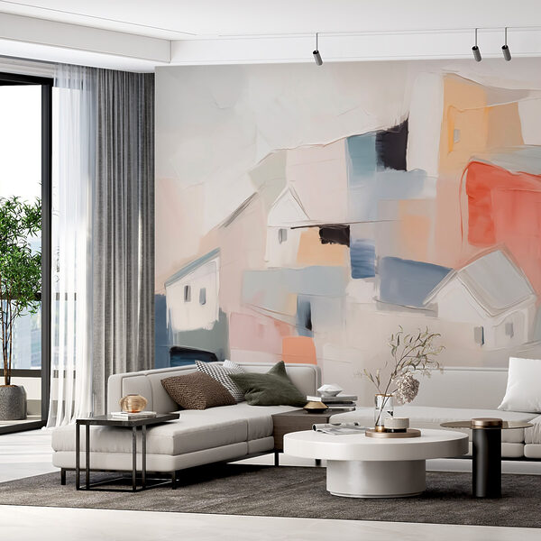 Pintura de casas em cores diferentes Pintura de casas em cores diferentes
