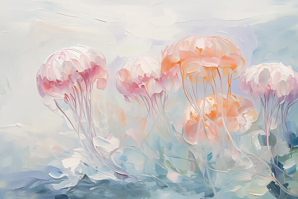 Painting of pink flowers Painting of pink flowers