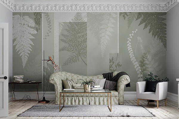 Natural patterns in soft green hues