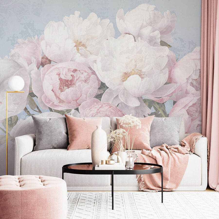 Bouquet de flores cor-de-rosa e brancas