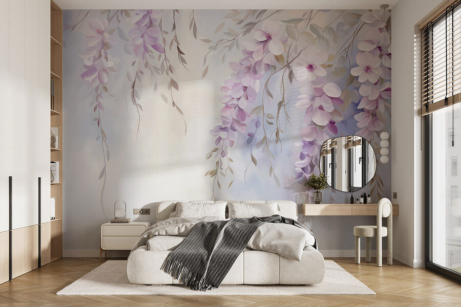 Pintura de flores num ramo
