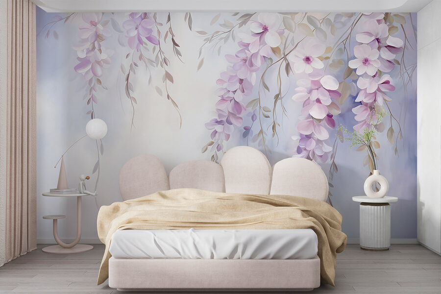 Pintura de flores num ramo