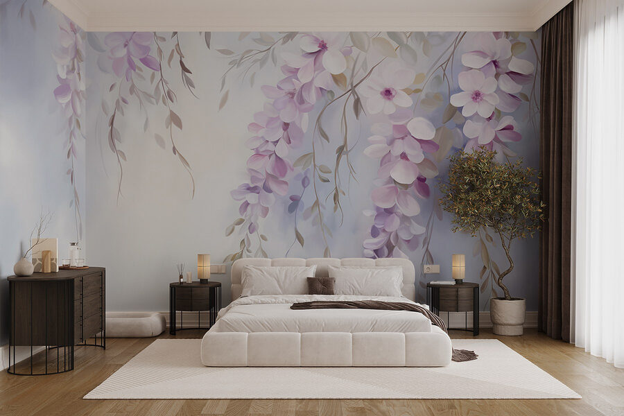 Pintura de flores num ramo