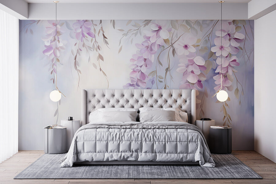 Pintura de flores num ramo