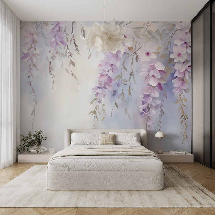 Pintura de flores num ramo
