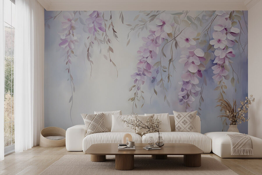 Pintura de flores num ramo