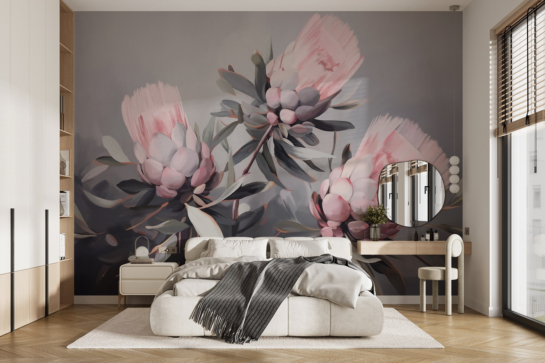 Painting of pink flowers