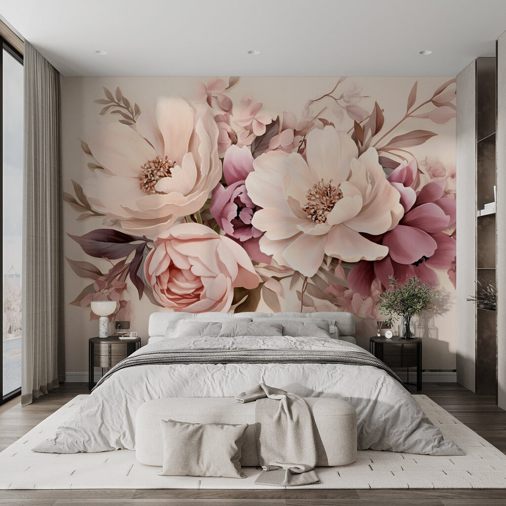 Group of flowers on a white background Group of flowers on a white background