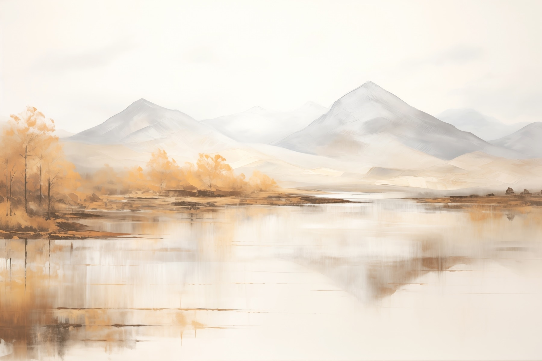 Water and mountains in the distance