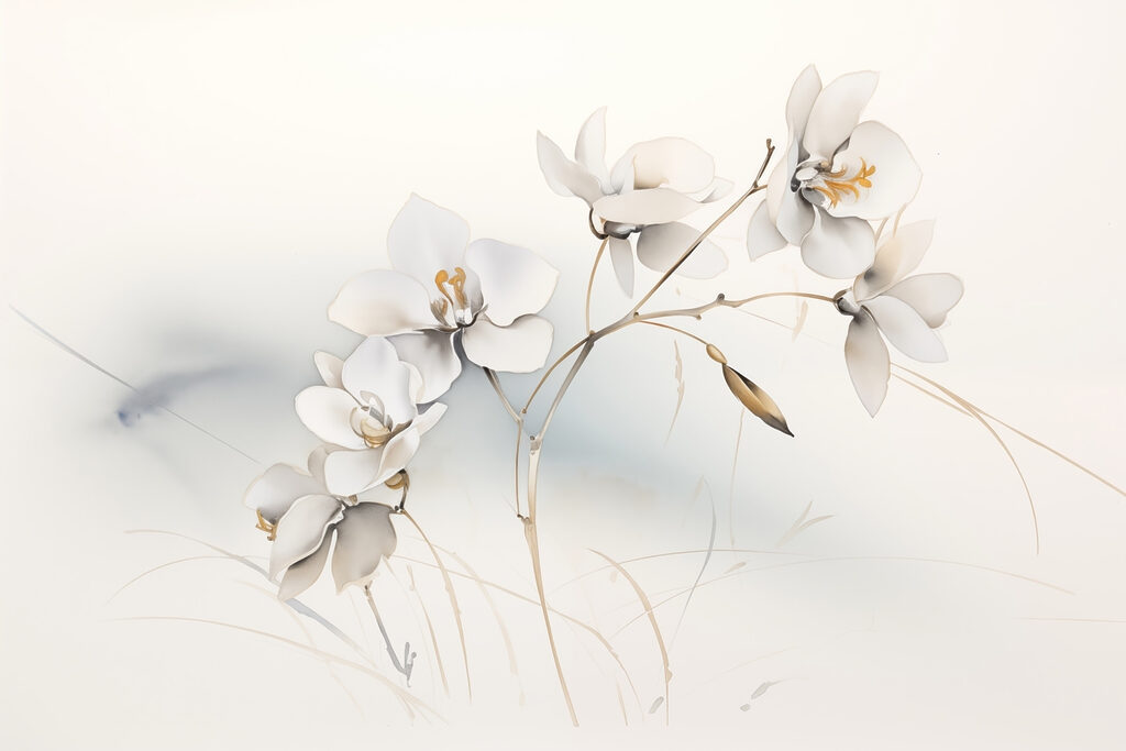 Flores brancas num ramo Flores brancas num ramo