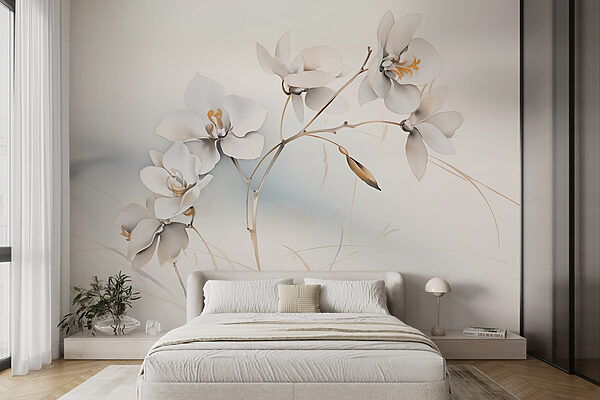 Flores brancas num ramo Flores brancas num ramo