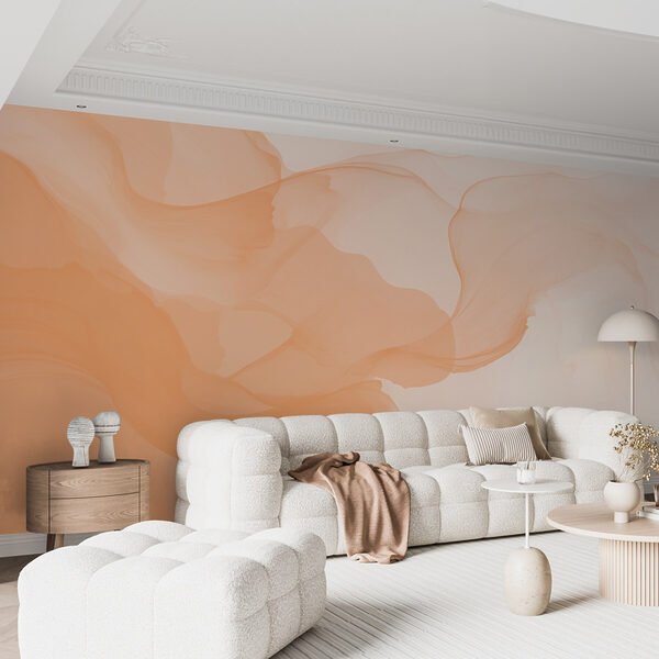 Soft waves of warm hues blend Soft waves of warm hues blend