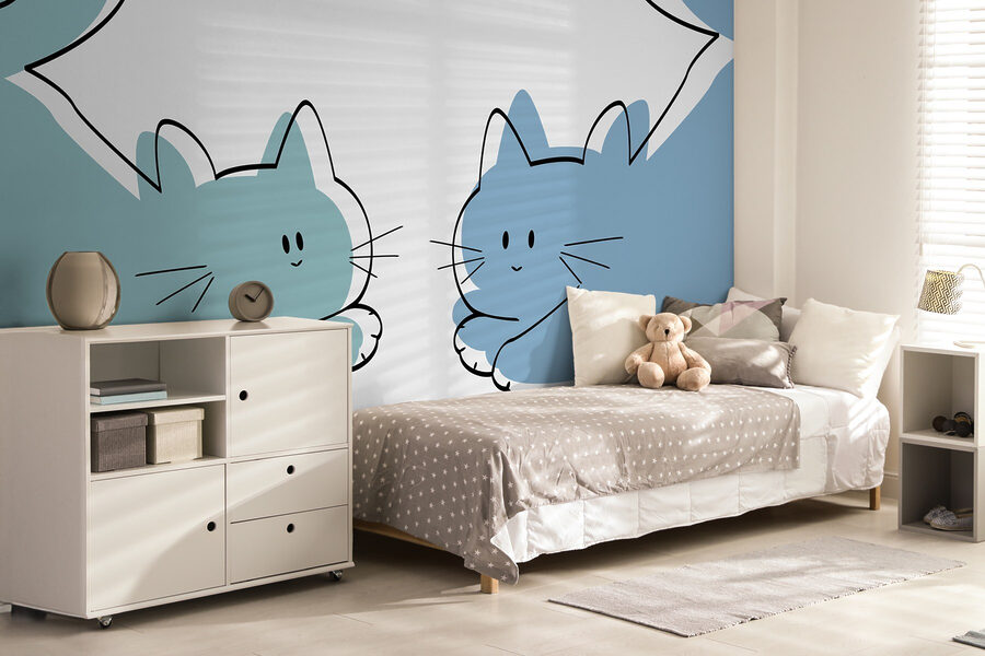 Papel de parede Um par de gatos deitados