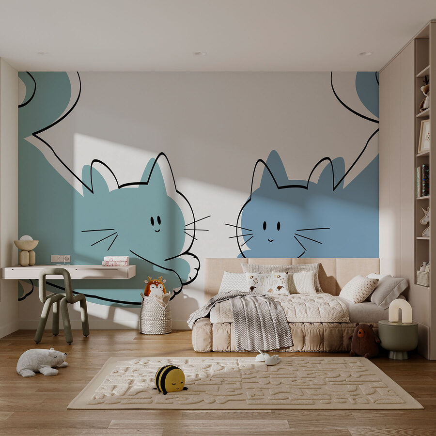 Papel de parede Um par de gatos deitados - Image 2