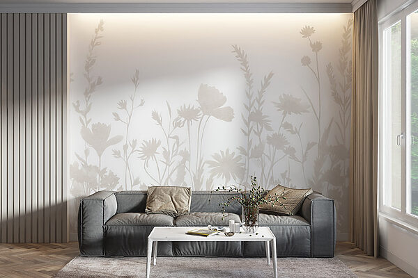Fundo branco com flores Fundo branco com flores