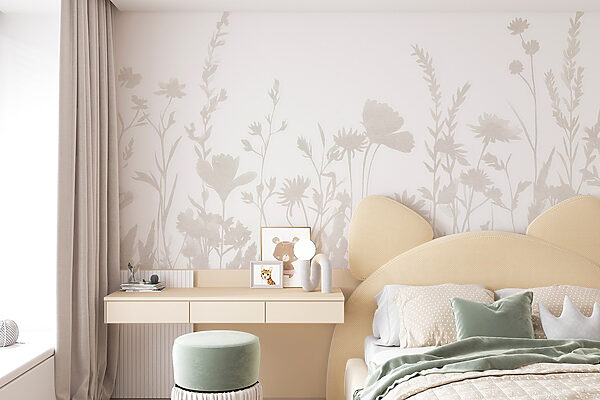 Fundo branco com flores Fundo branco com flores