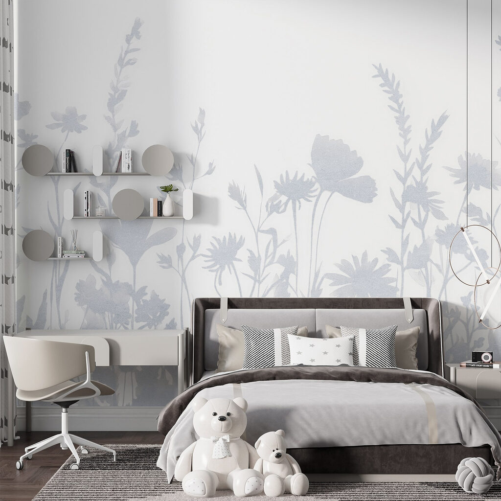 White flower silhouettes White flower silhouettes