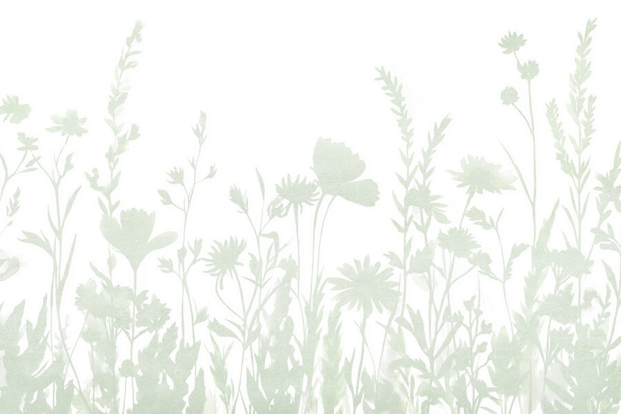 Desenho caprichoso de silhueta floral apresentado