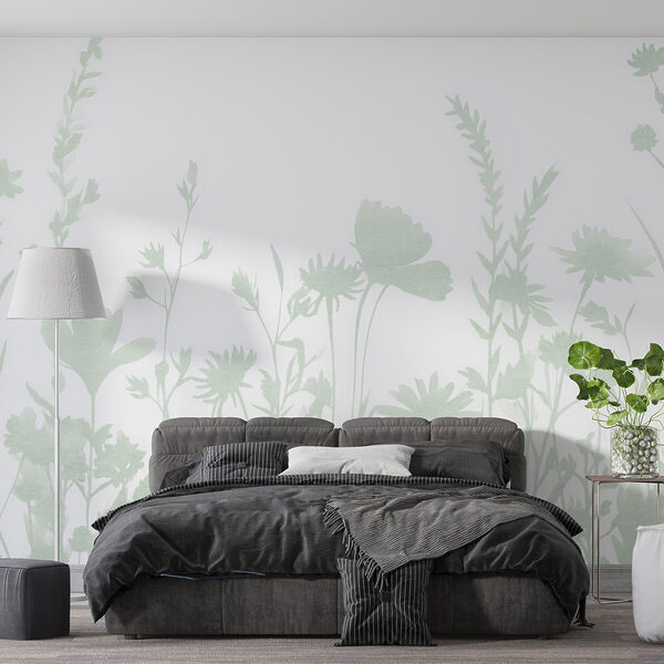 Desenho caprichoso de silhueta floral apresentado Desenho caprichoso de silhueta floral apresentado