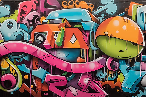 Graffiti numa parede Graffiti numa parede