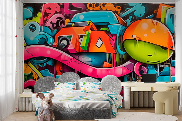 Graffiti numa parede Graffiti numa parede