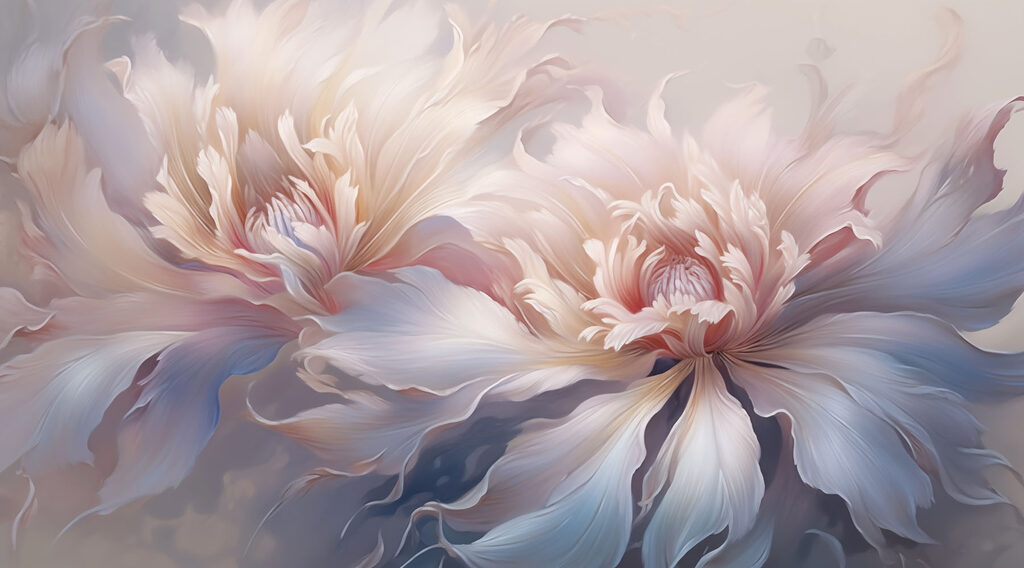 Flores delicadas em tons pastel suaves Flores delicadas em tons pastel suaves
