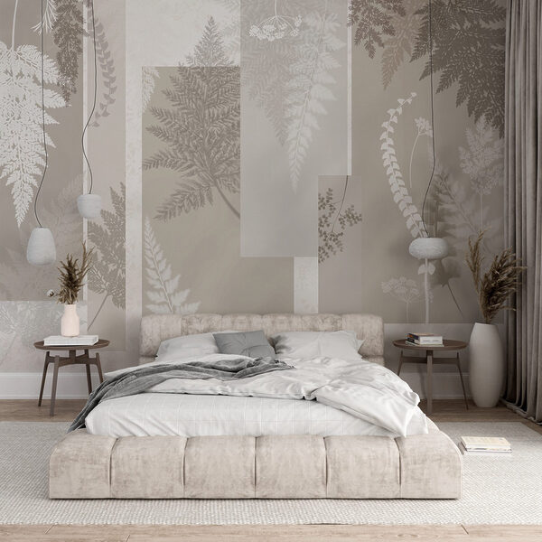 Padrão floral cinzento e branco Padrão floral cinzento e branco