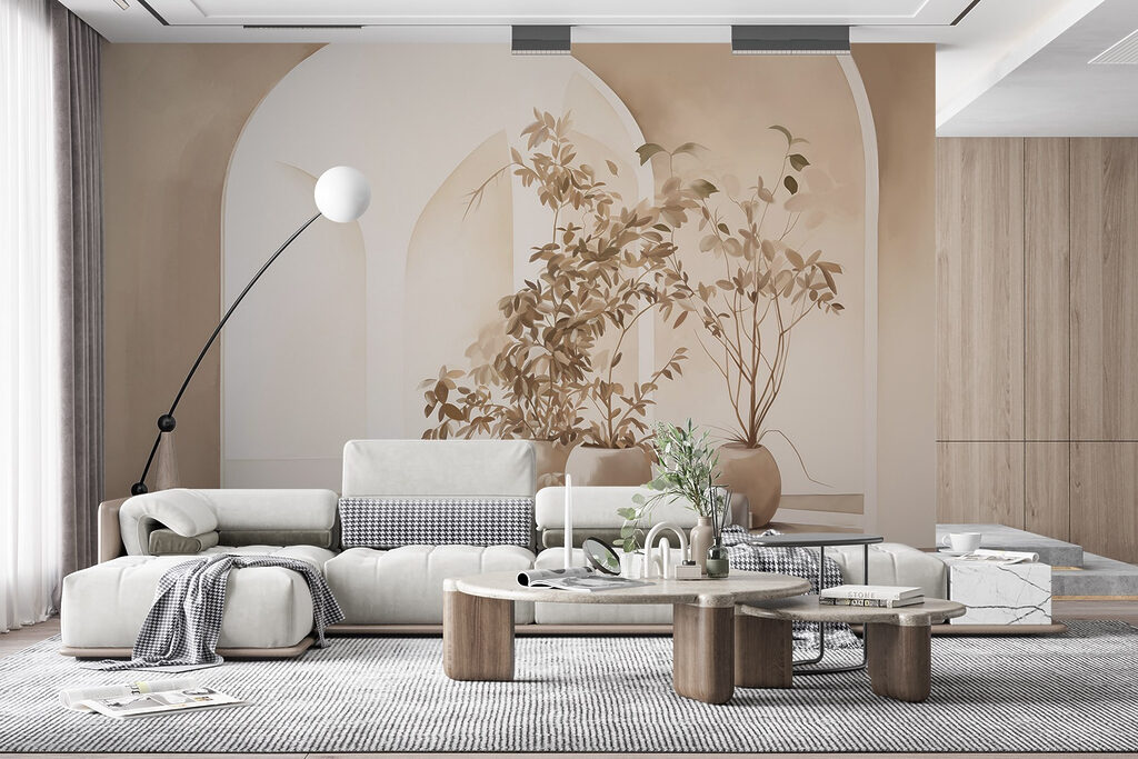 Group of potted plants in a room Group of potted plants in a room