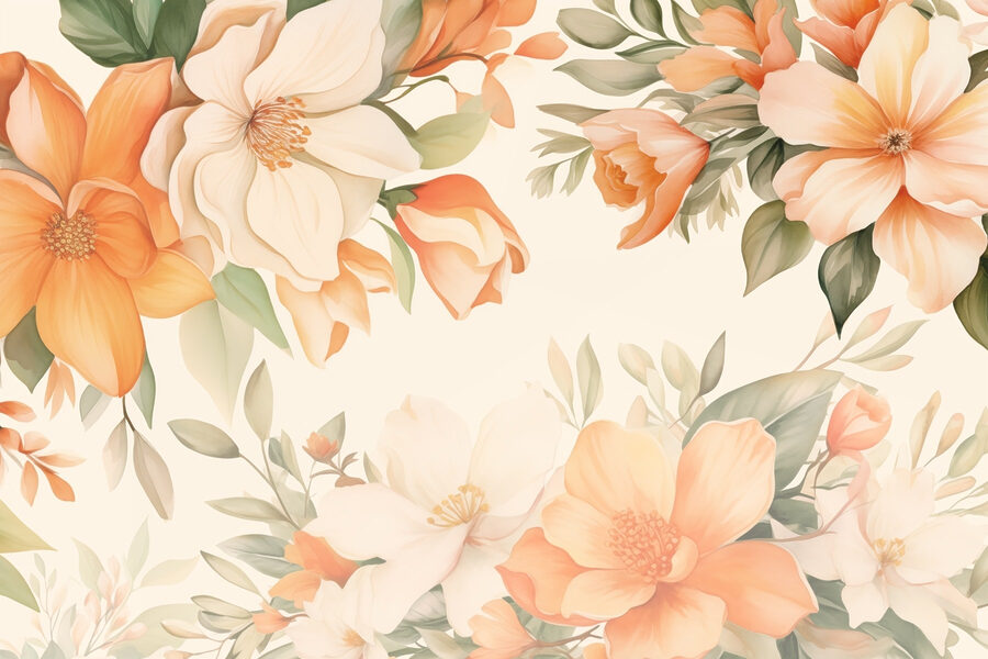 Beleza floral em tons suaves