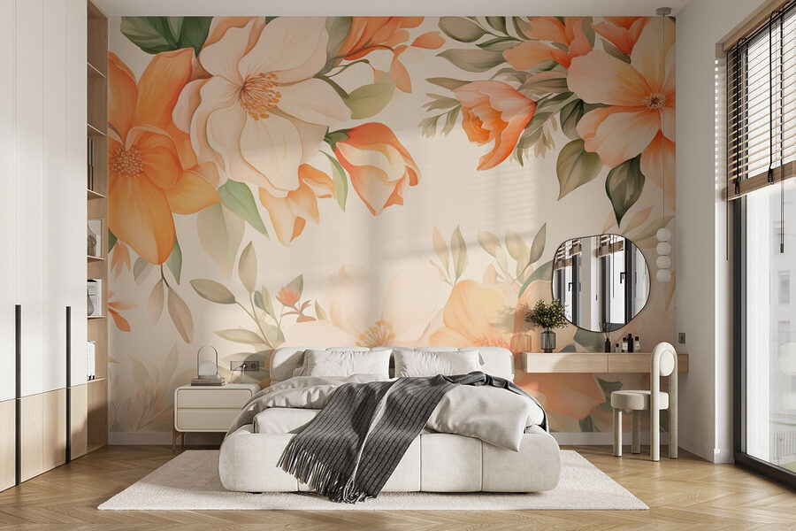 Beleza floral em tons suaves