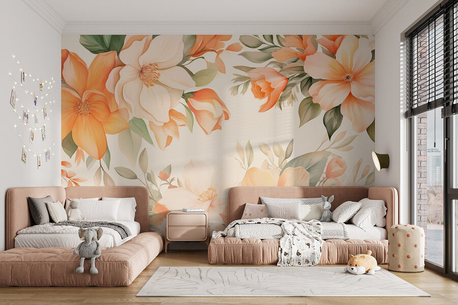 Beleza floral em tons suaves
