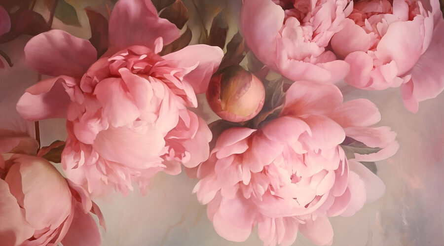 Grupo de flores cor-de-rosa