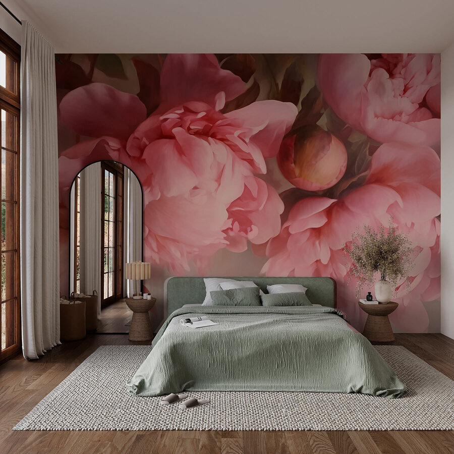 Grupo de flores cor-de-rosa