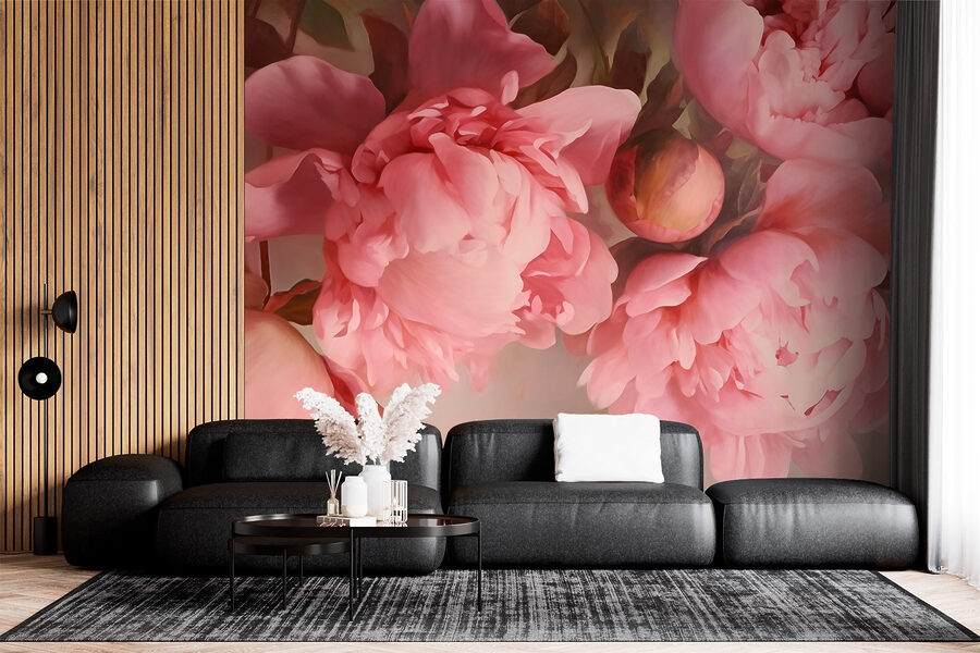 Grupo de flores cor-de-rosa