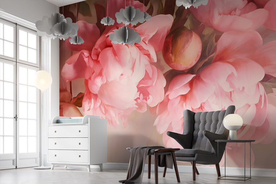 Grupo de flores cor-de-rosa