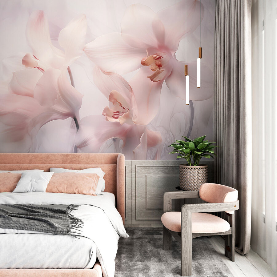 Flores delicadas em tons suaves
